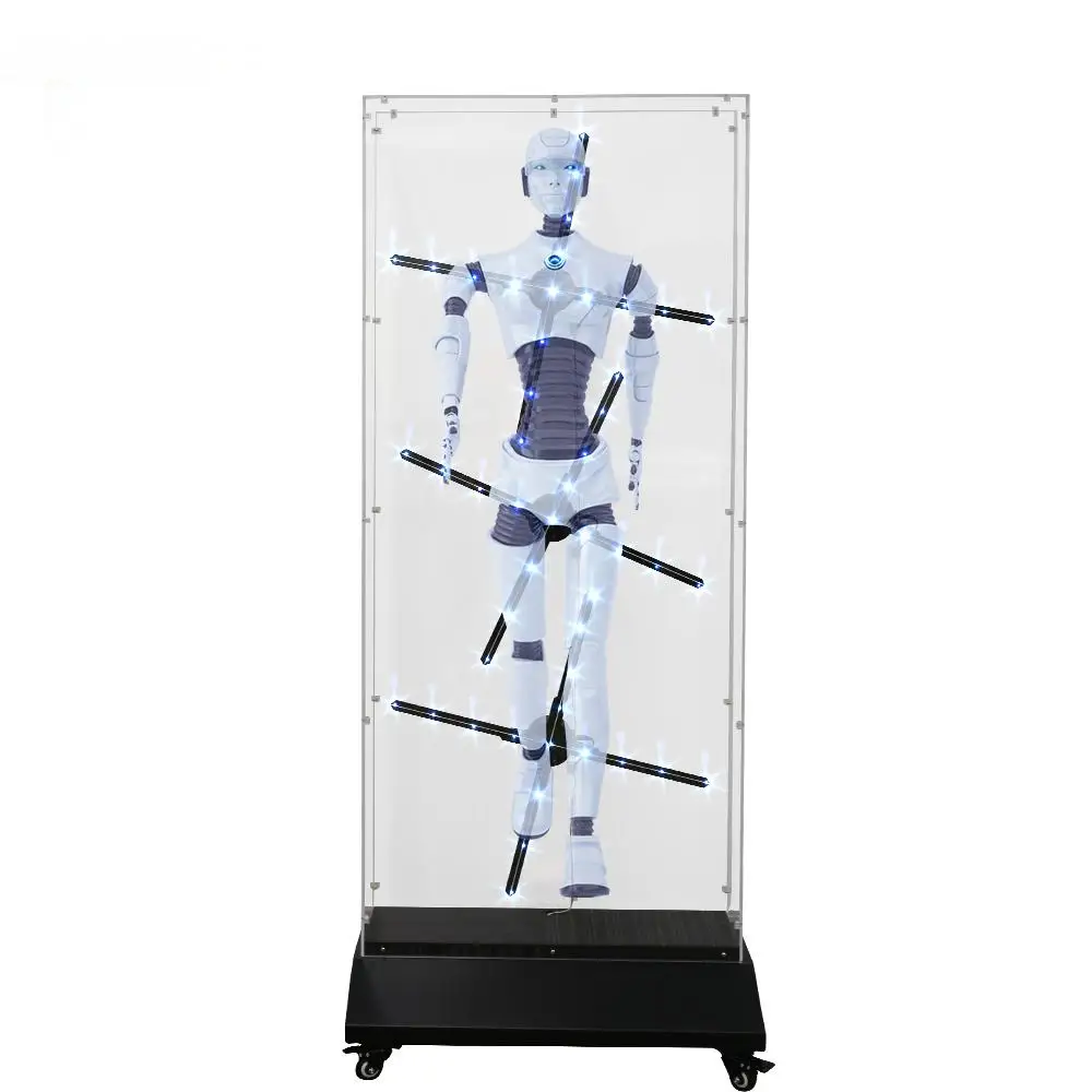 

Custom Transparent Splicing 1x3 65cm HD LED Fan Hologram Equipment 3D Hologram Projector For Education And Advertising Display