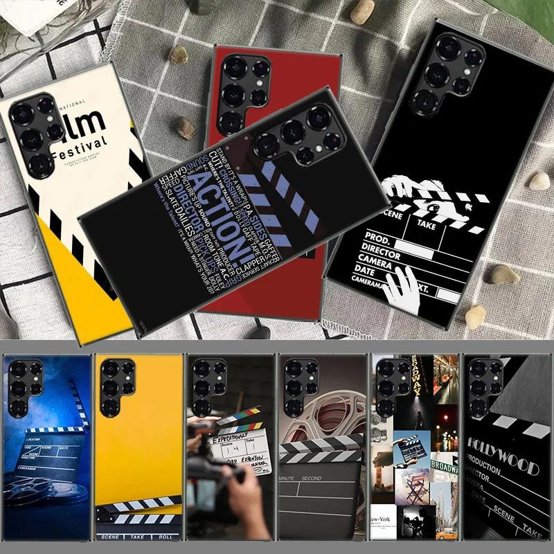 Clapper Board Film Movie Maker Coque For Samsung S23 S22 S24 Ultra 5G TPU Phone Galaxy Cover S21 S20 FE S10 Plus S10E S9 S8 S7 E