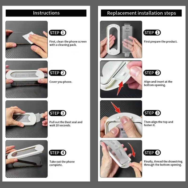2Pcs Screen Protector for iPhone 17 Pro Max 16 15 14 13 12 Tempered Glass Full Coverage Anti-Fingerprint One Click Installation