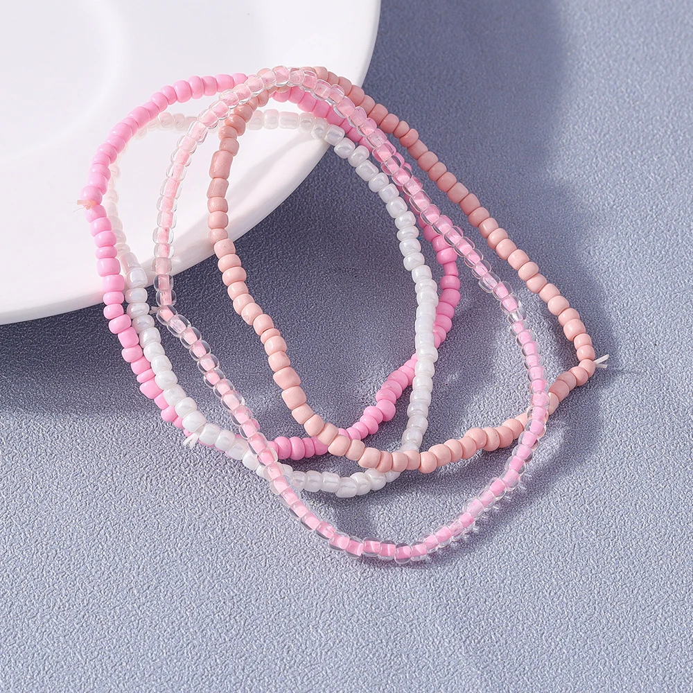 Aihua 4-teiliges Set Mädchen Süße Bunte Gänseblümchen Perlenarmband Handgefertigtes Kinder-Teenager-Freundschaftsarmband Beste Freundin Geschenk Schmuckset – Detail 7