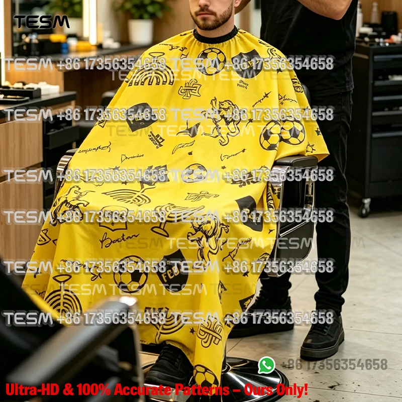 TESM 3D Printed Barber Cape Hairdressing Salon Gown Hairdresser Hair Dyeing Shawl Halloween Christmas Gift