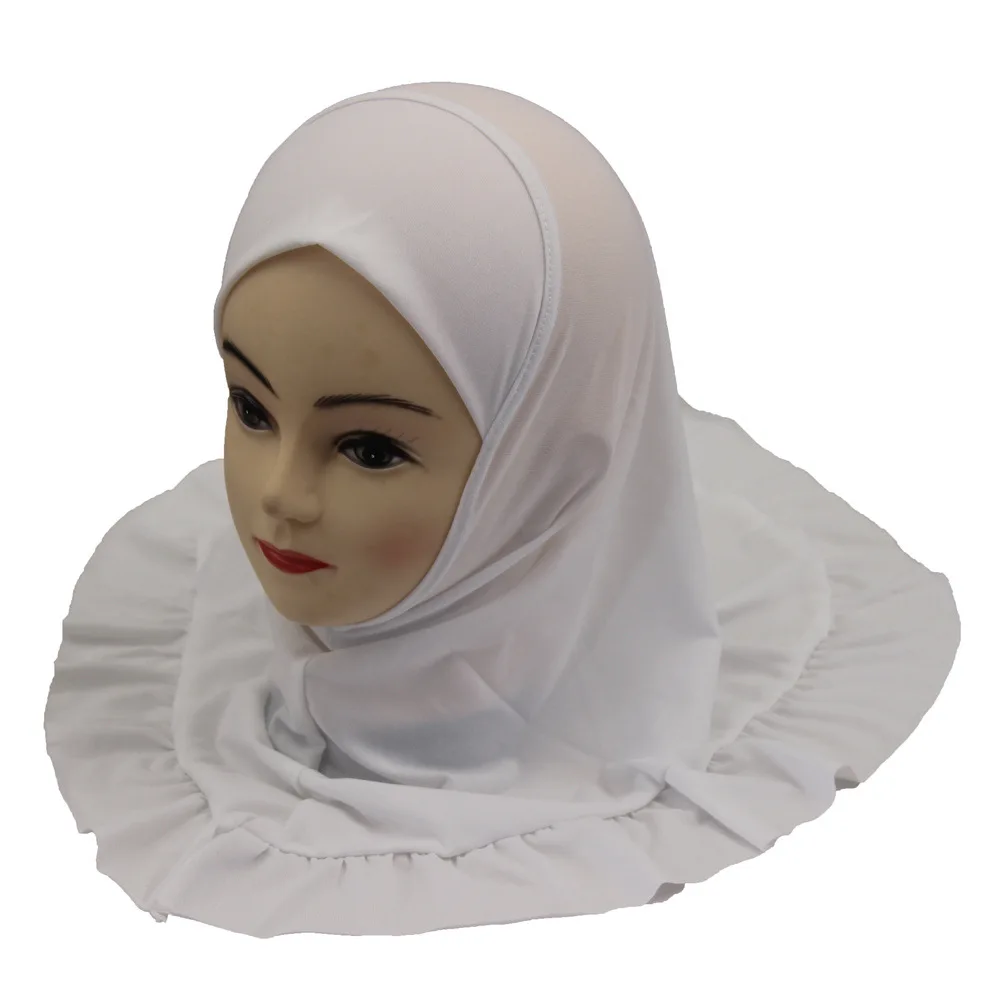 Ragazze musulmane Hijab Bambini Scialle avvolgente Sciarpa islamica Amira Sottoscocca Cappello Cap Bambini Arabo Modello semplice Beanie Bonnet Cover