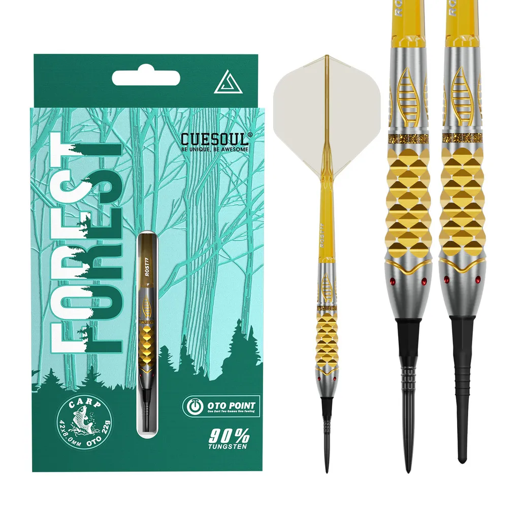 CUESOUL FOREST 20/21/22/23/24g OTO Point  Darts 90% Tungsten Dart Set Soft tip and Steel tip Darts