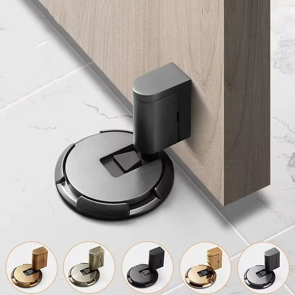 NEW High-end Heavy Duty Magnetic Door Stopper Mechanical Door Stealthily Zinc Stop Static Door Alloy Adjustable Sound Absor D1D2