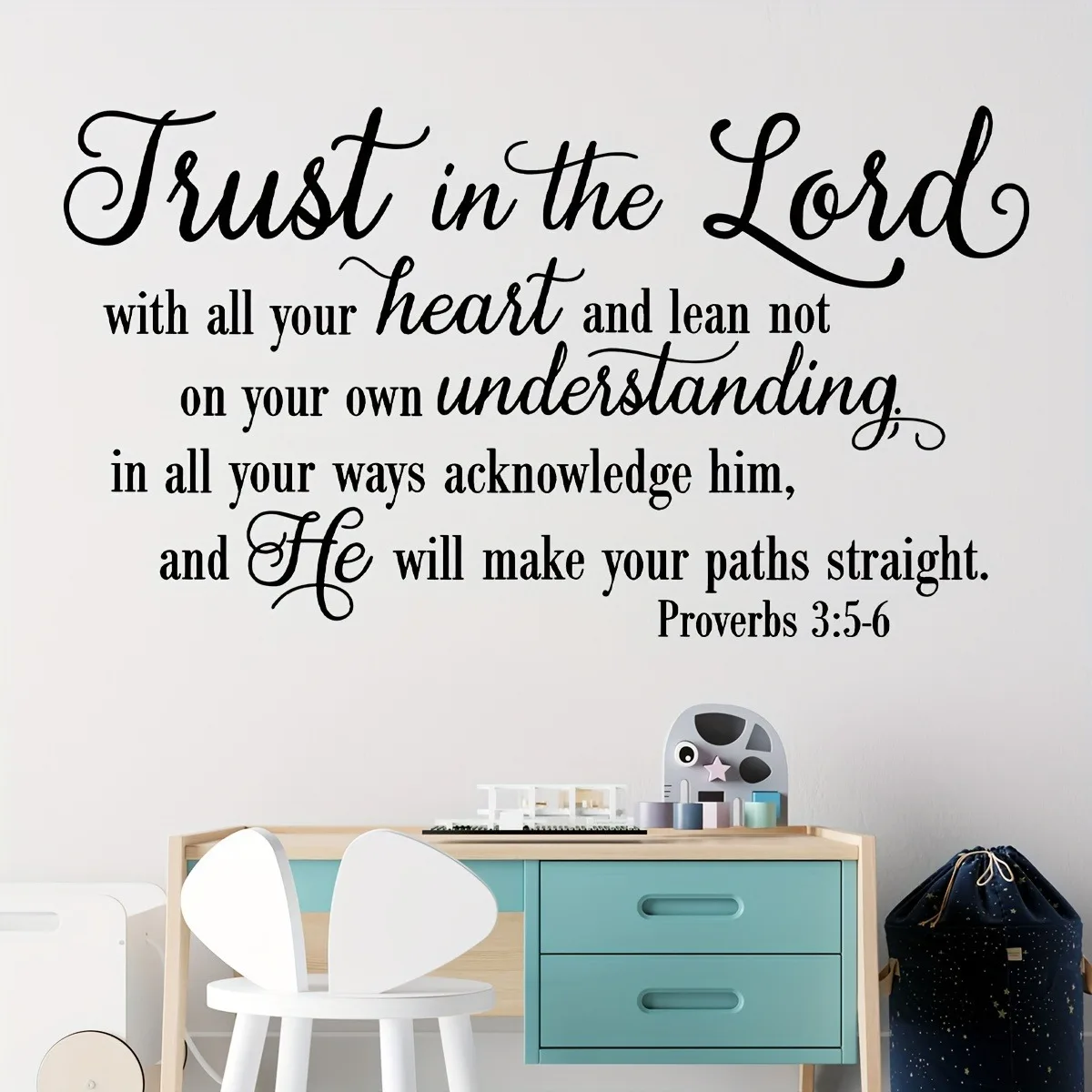 1PC Cartoon lord quote Self Adhesive Vinyl Wallpaper For party decoration Personalized Name Wall Decoration Murals