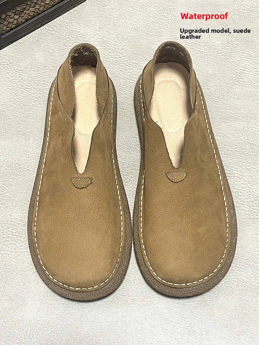

Men's Casual Leather Shoes Breathable Hollow out Design Soft Bottom Anti-Slip Wear-Resistant Summer New Style Retro Style