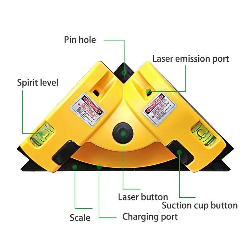 Right Angle 90 Degree Square Laser Level Laser Vertical Ground Wire Instrument Measurement Job Tool Laser new