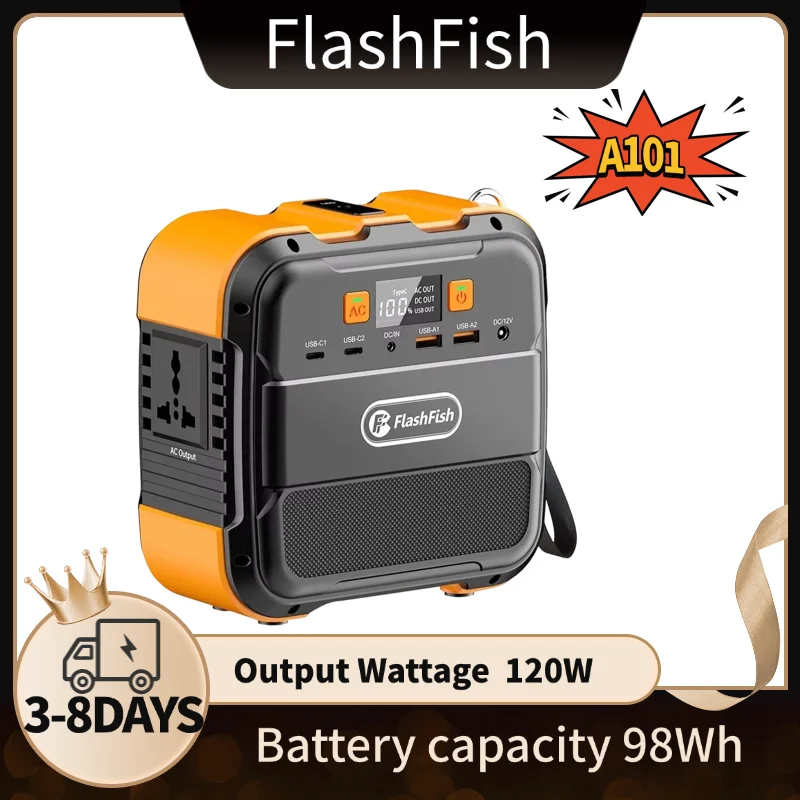 FlashFish A101 Mini-Powerstation 98Wh | Taschenformatiges, leichtes Design …