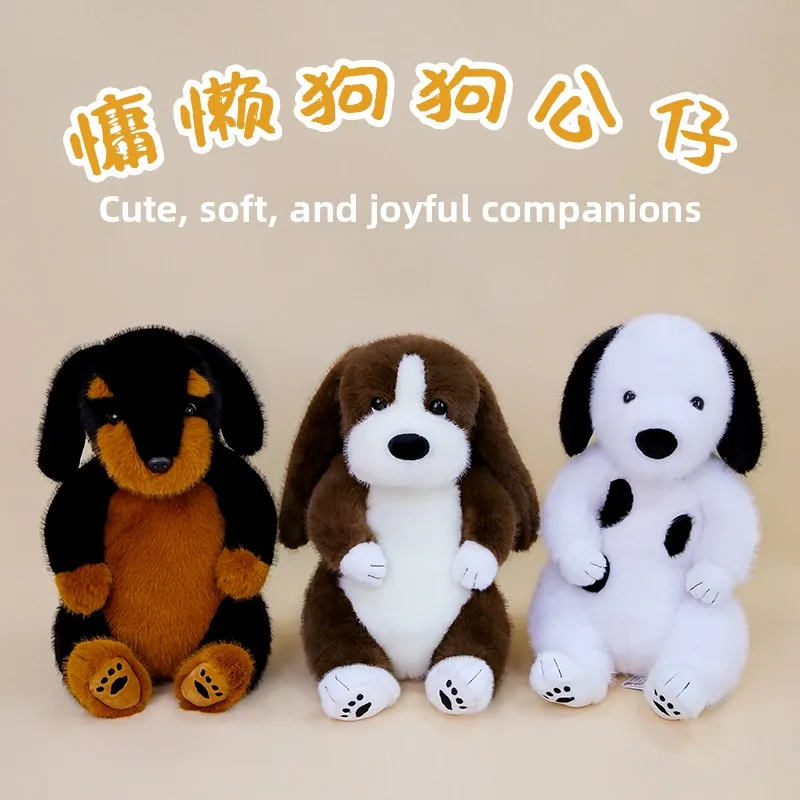 

Cute Lazy Dog Plu Toy S Pillow Comforting Doll Gift for Women Soft Velvet Fabric Doll Original Fac Version