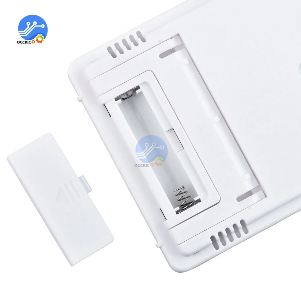 HTC-1 Indoor Kamer Lcd Digitale Elektronische Thermometer Hygrometer Meten Temperatuur-vochtigheidsmeter Wekker Weerstation