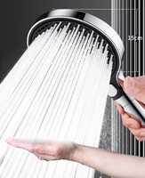 15CM Big Panel Pressure Boost Shower Head With Filter 3 Modes Adjustable Spray Nozzle Massage Shower Faucet Bathroom Accessorie