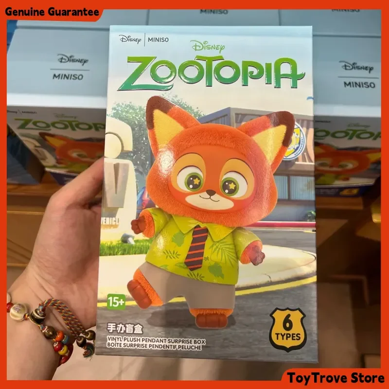 

Новая серия Disney Zootopia, виниловая плюшевая подвеска, слепая коробка, аниме-фигурка, коллекция Джуди Ника, украшение, подарки на день рождения для детей