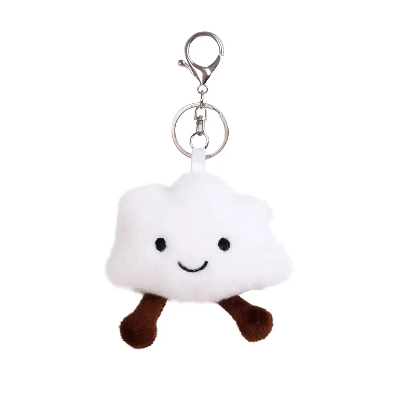 Stuffed Plush Cloud Bag Pendant Plush Doll Little Toy Backpack Accessory Cute Keychain Bookbag Pendant Brithday Gift for Friend