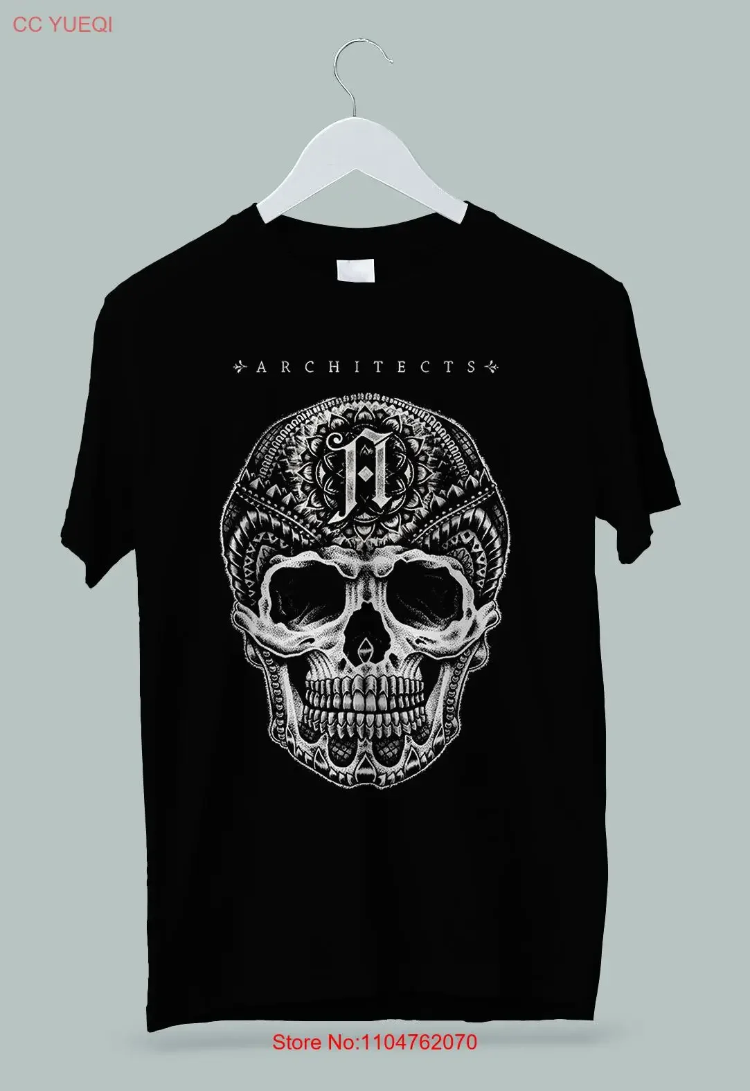 Architects British Metalcore Band Skull T-Shirt S 2XL Vintage Washed Streetwear Vielseitig leicht lässig atmungsaktiv Unisex