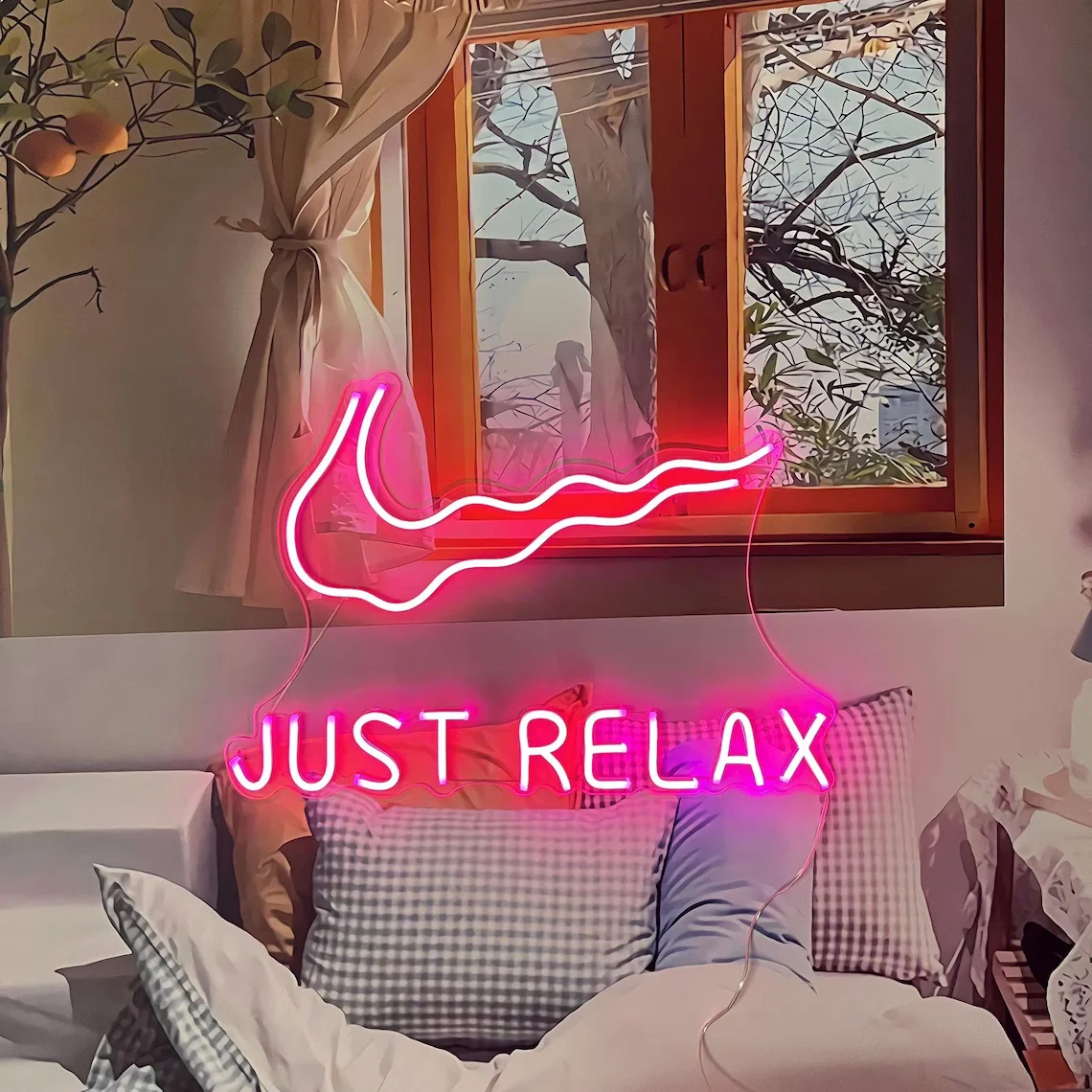 

Just Relax Neon Sign Kids Room Bedroom Wall Decor Neon Sign Game Room Decor Neon Sign