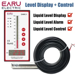 Integral Level Probe Transmitter Level Sensor Controller Output Liquid Oil Water Level Sensor 4-20MA Display 1m-10m Float Switch
