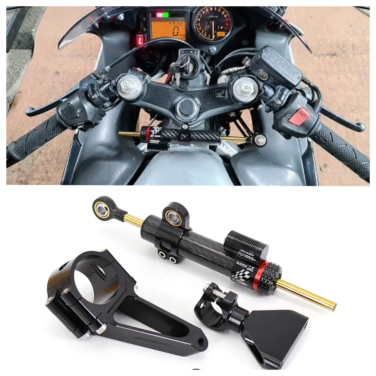 

Motorcycle Adjustable Damper Steering Stabilizer For HONDA CBR600 F4I CBR 600 F4i 1999-2007 Direction Stabilizer Bracket Mount