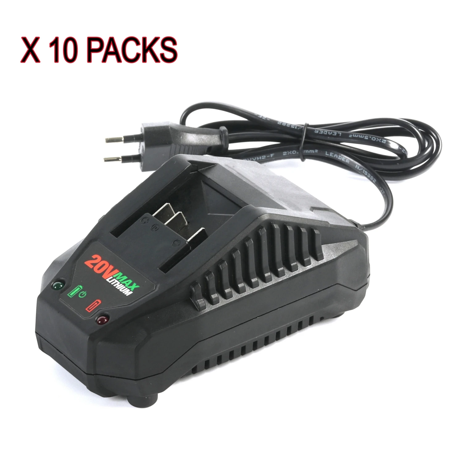 

10Packs 21.5V 2.4A 65W Replacement Fast Charger for Parkside 20V Team Power Tool Battery for PLG 20 A4 PLG 20 A1