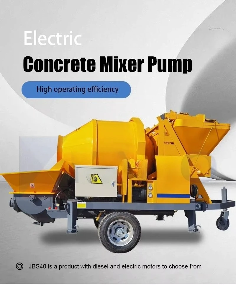 Factory Direct Supply Concrete Mixer Pump All In One No Middleman Portable Construction Machinery For Global Construction Buyers