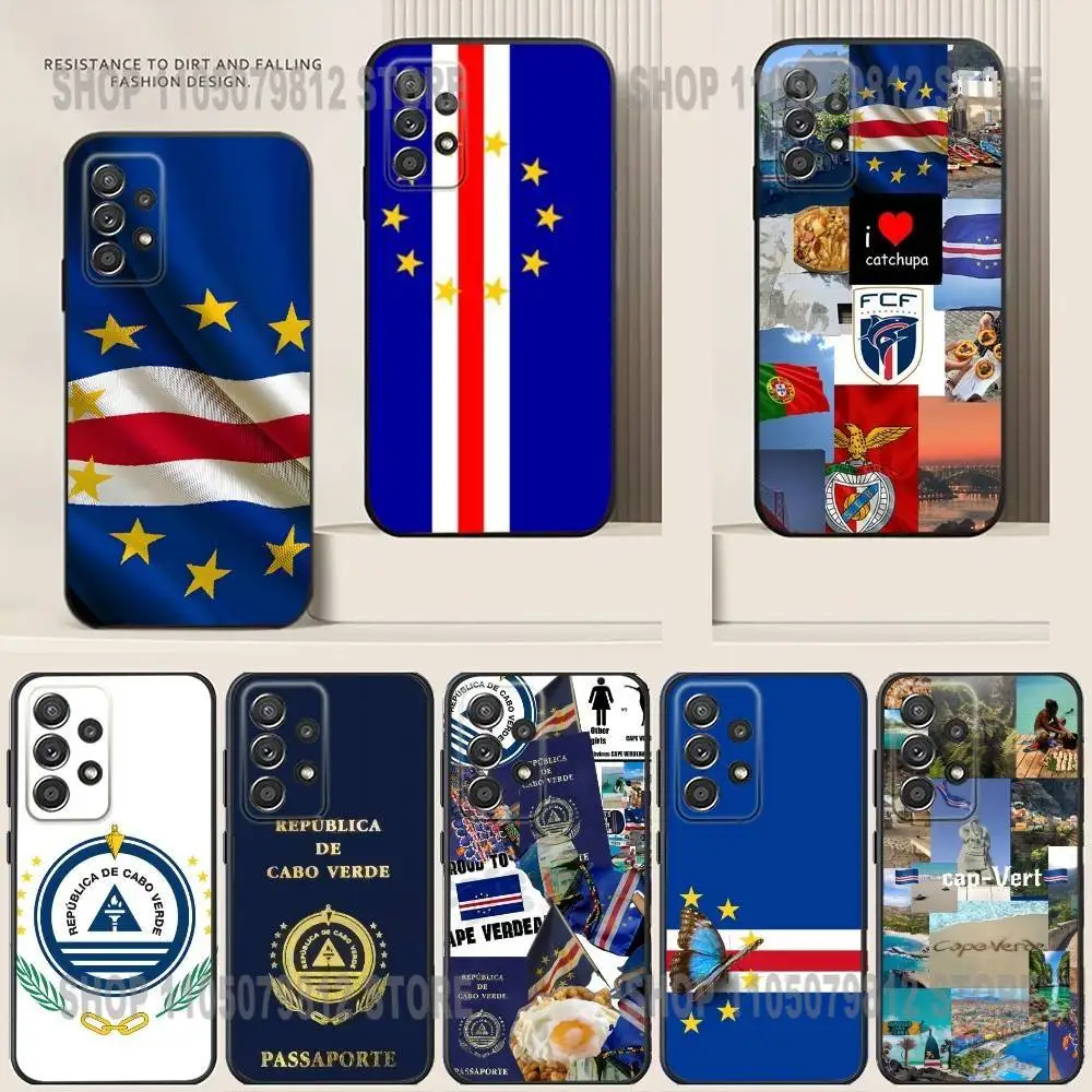 حافظة هاتف كيب فيردي لهاتف سامسونج S24,21,22,23,30,Ultra,20,Plus,Note,10,9,حافظة سيليكون ناعمة سوداء #1