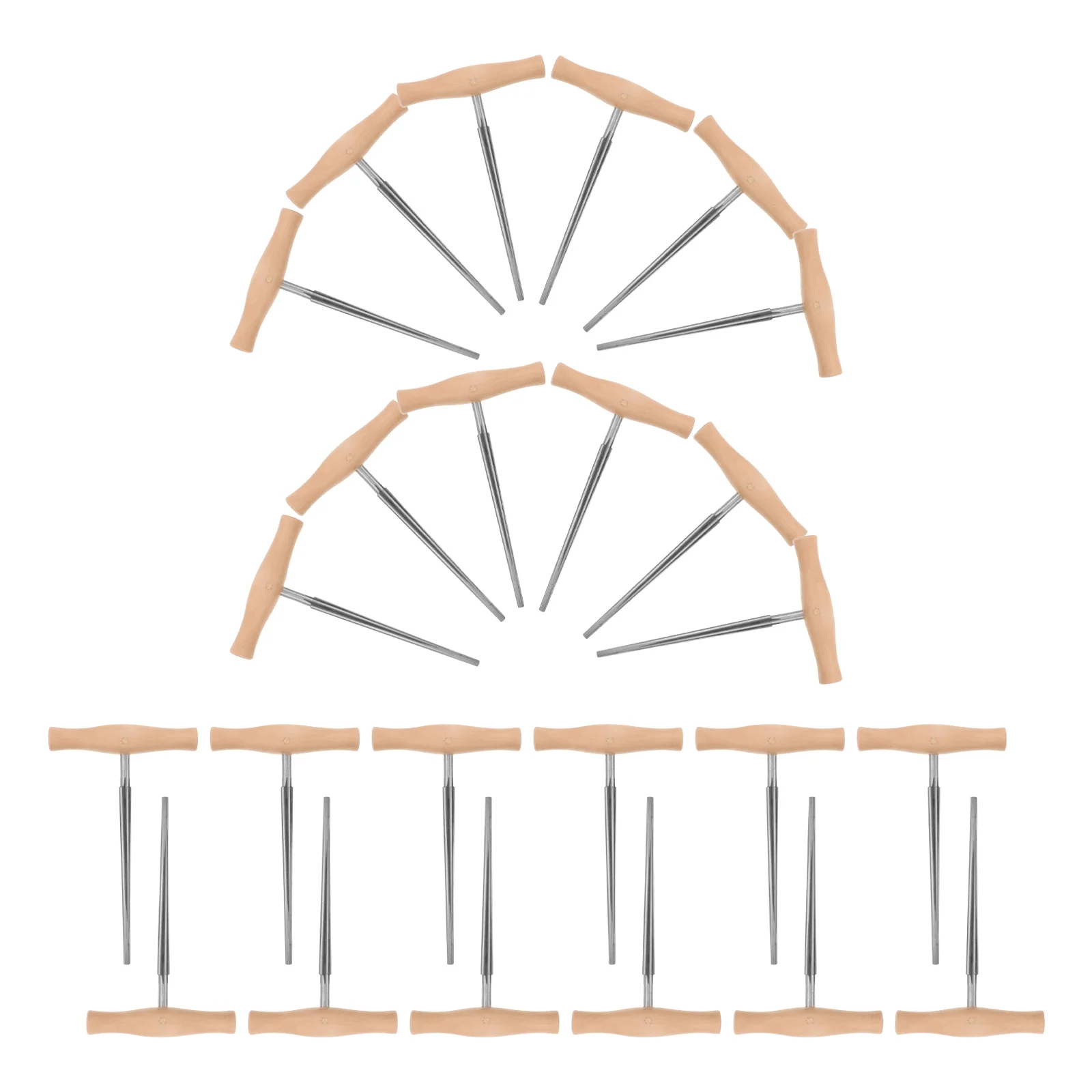 

24 Pcs Violin String Tool Peg Hole Drilling Button Reamer for Professionals Expansion Luthier Beige