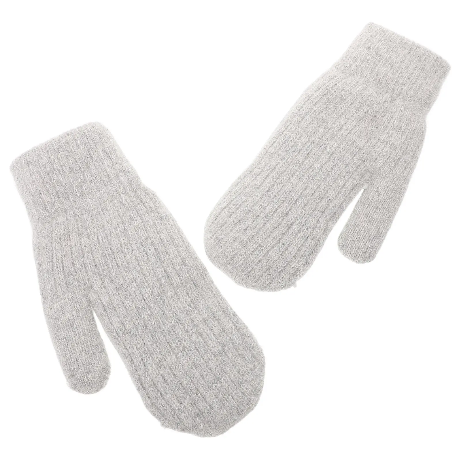 

1Pair Knitted Adult Warm Gloves Windproof Insulated Fullfinger Thermal Design for Men Women Outdoor Activities Skiing Hiking