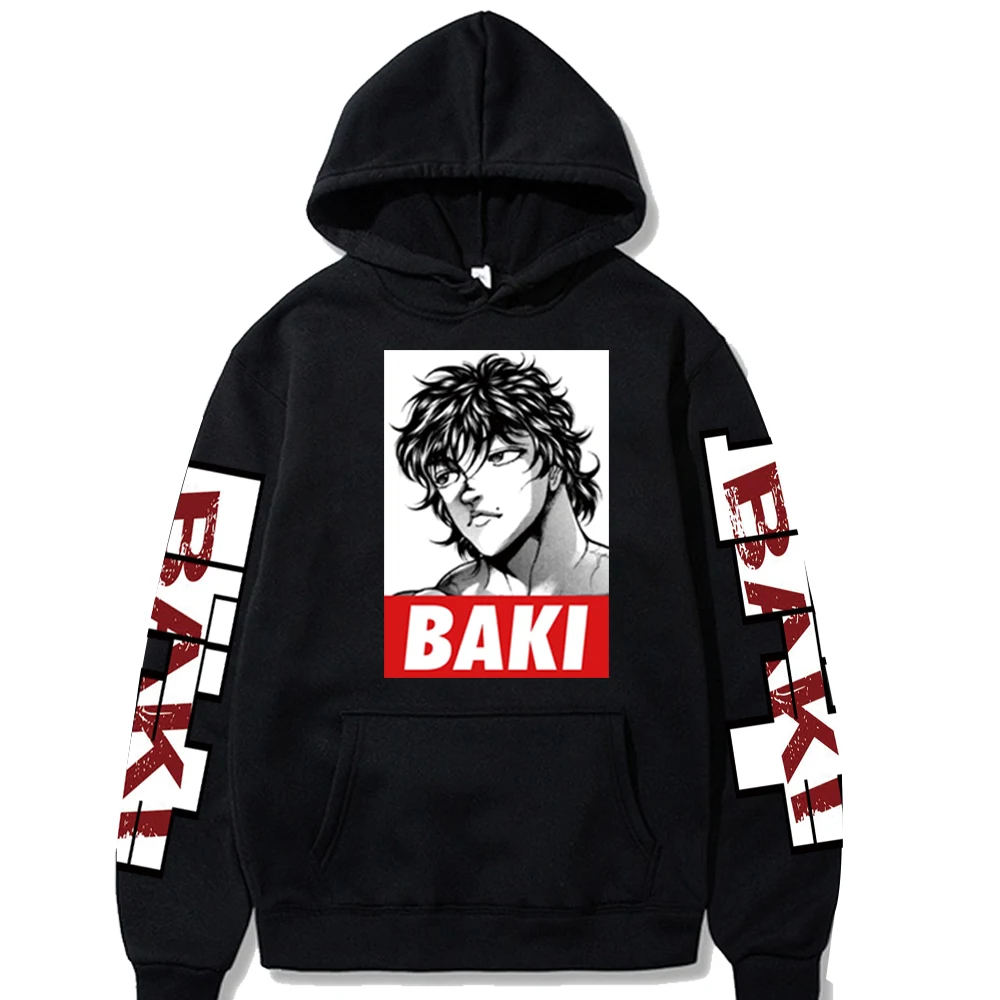 Anime Baki Hoodie The Grappler Hoodies Men Women Long Sleeve Harajuku Baki Hanma Graphics Casual Sweatshirts Clothes