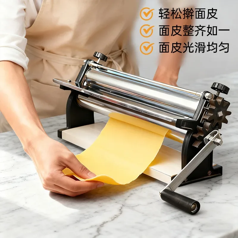 Manual Noodle Press 304 Stainless Steel Adjustable Thickness Portable Pizza Dough Roller Kitchen Pasta Maker Tool