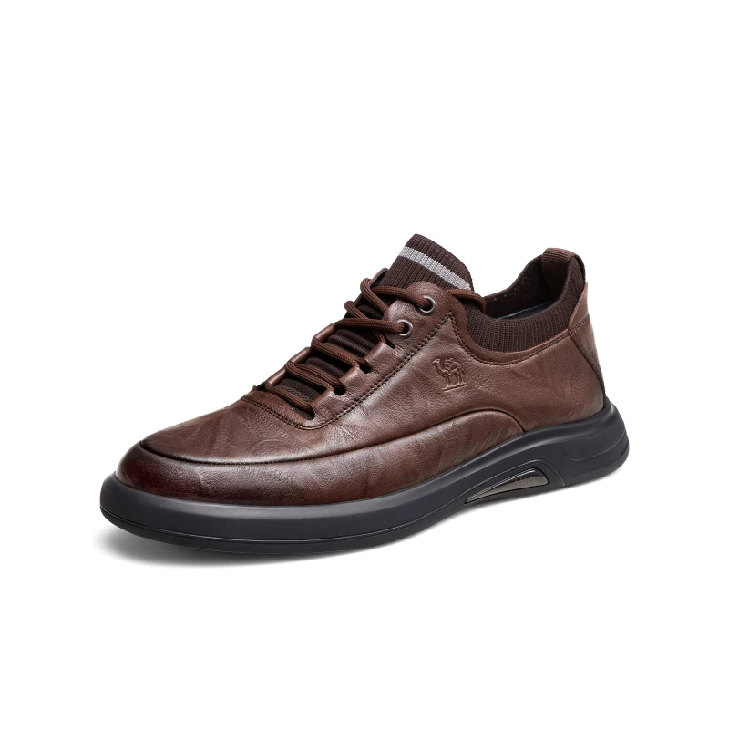 GOLDEN CAMEL Men\'s Casual Sports Shoes Male Sneakers Breathable Business Cow Leather Shoes Dad Walking Shoes for Men 2025 New