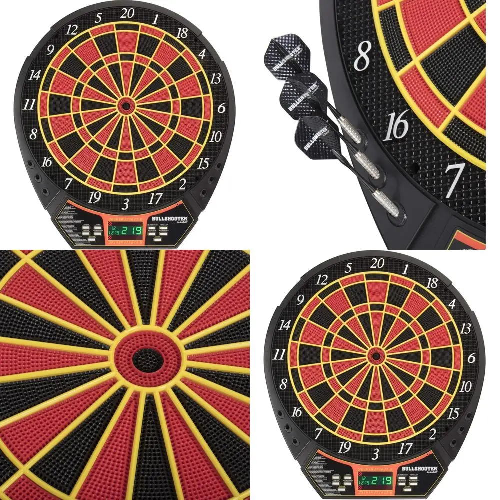 

Black Voyager LCD Electronic Dartboard with 29 Games & 90 Scoring Variations
