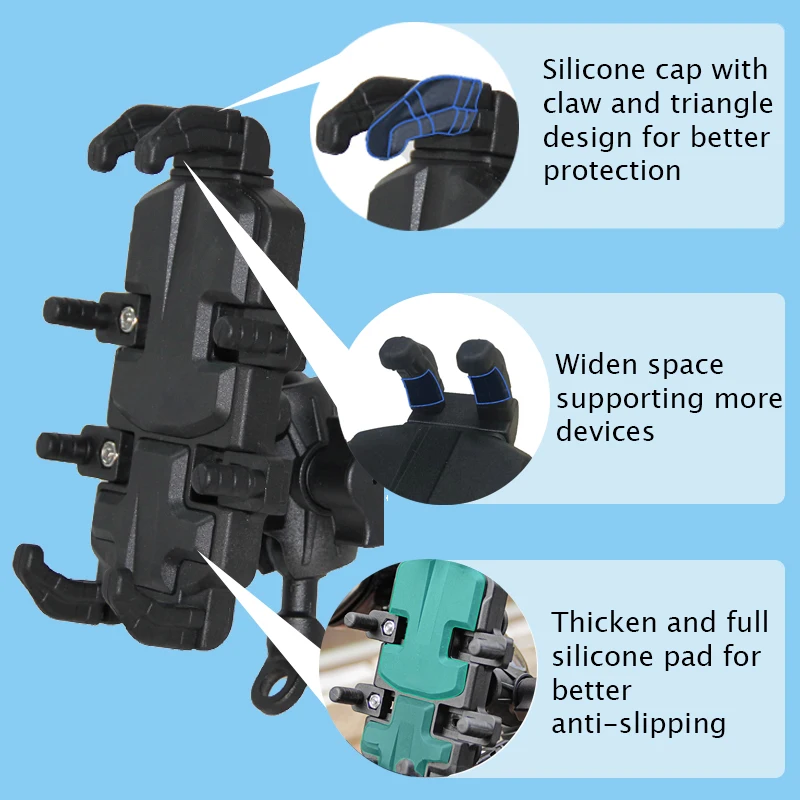 متعددة الألوان الاهتزاز لوحة جبل صدمة برهان حامل هاتف المحمول المضادة للاهتزاز حامل هاتف دراجة نارية للهواتف 5.41 ''-8.24'' #5
