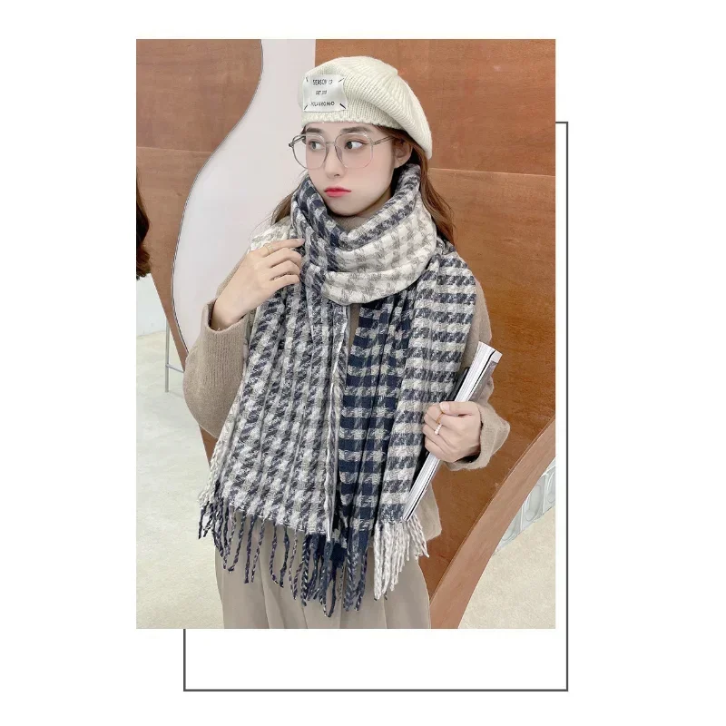 جديد الخريف والشتاء زوجين أنثى سميكة مزدوجة الاستخدام وشاح الكشمير شال، شعيرات باغ البريطانية #6