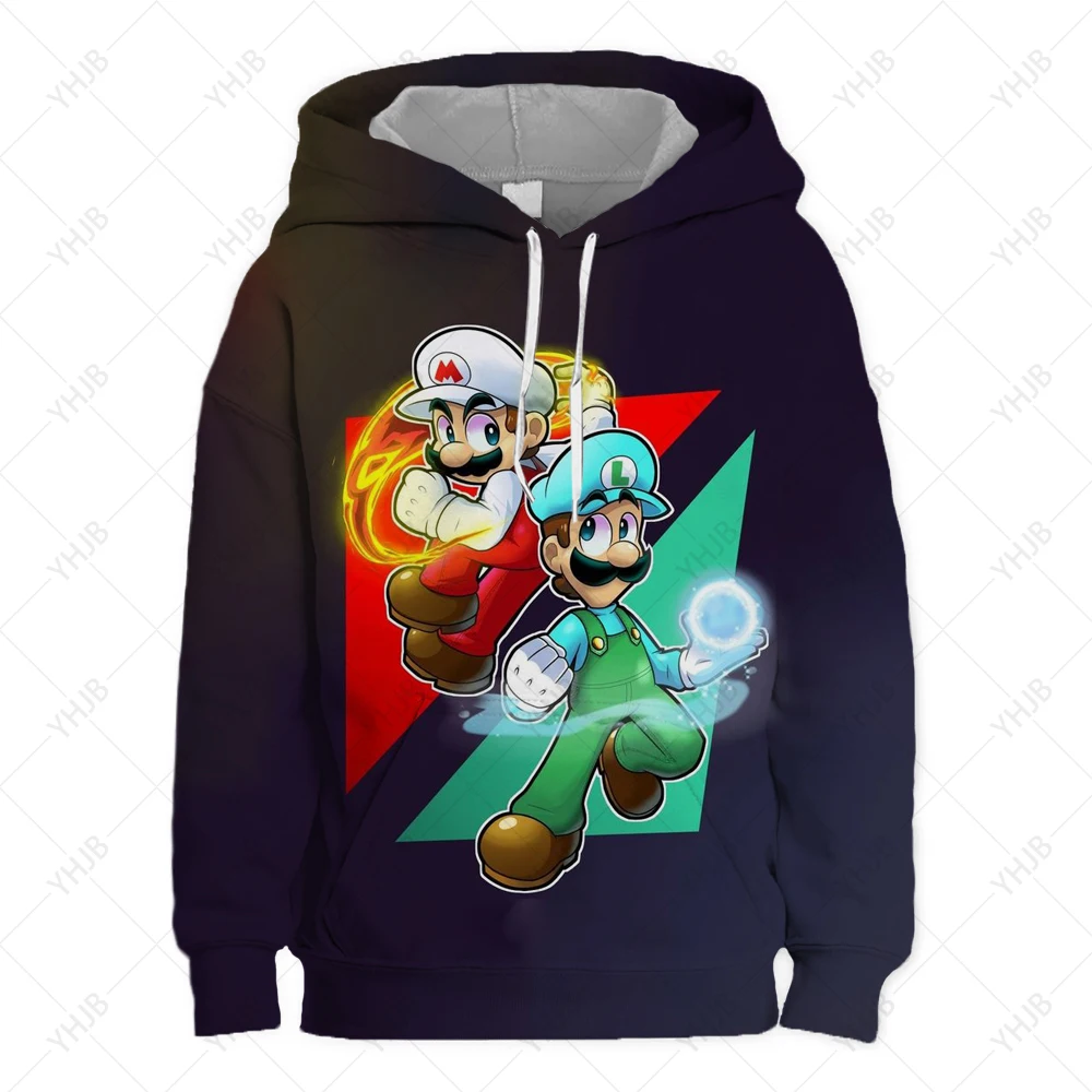 

Autumn Children Boys Cartoon Super Mario Clothes Cartoon Printed Long Sleeve Super Mario Sweatshirt Casual Cartoon Boys Tops