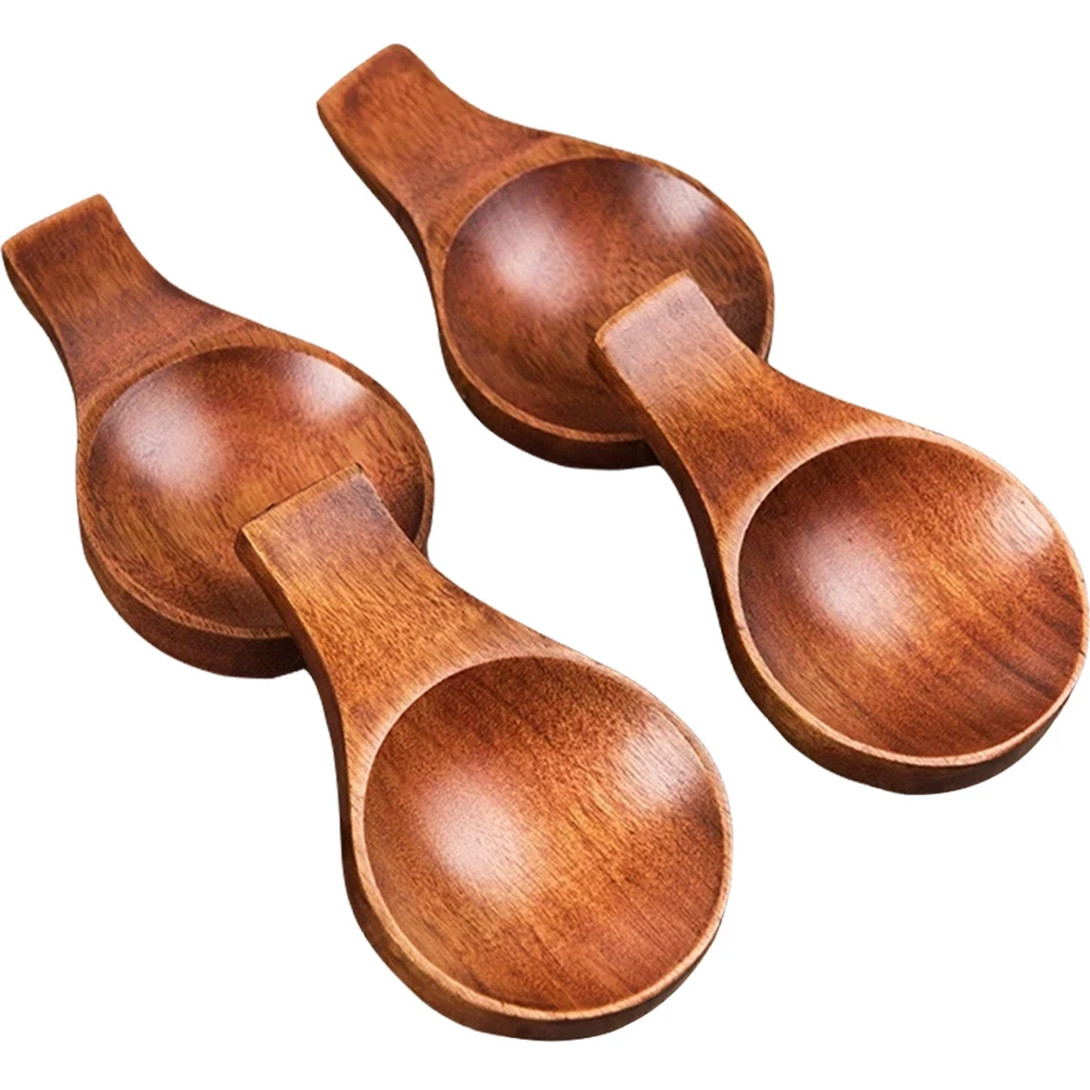 

4 Pcs Wooden Saucer Dishes Small Tray Soy Sauce Container Spice Holder Household Cutlery Vinegar Rest Dipping Accessories