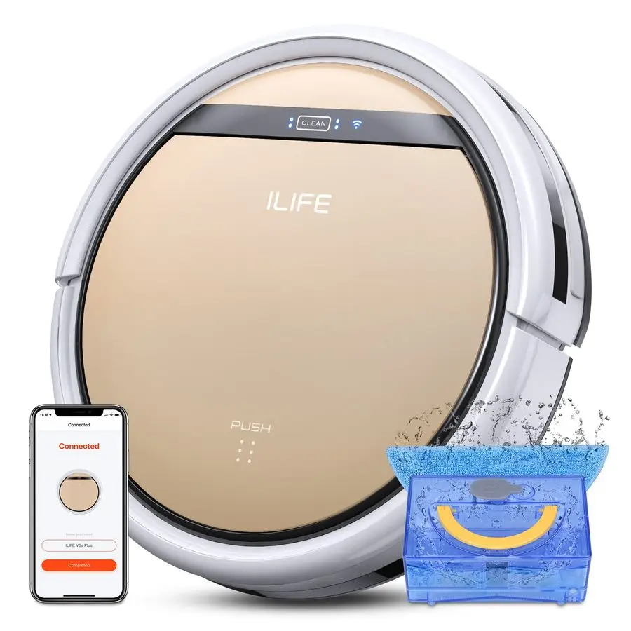 V5s Plus Robot Vacuum and Mop Combo with WiFi App Alexa, Automatic SelfCharging Robotic Vacuum Cleaner, Slim and Quiet, Cleans H