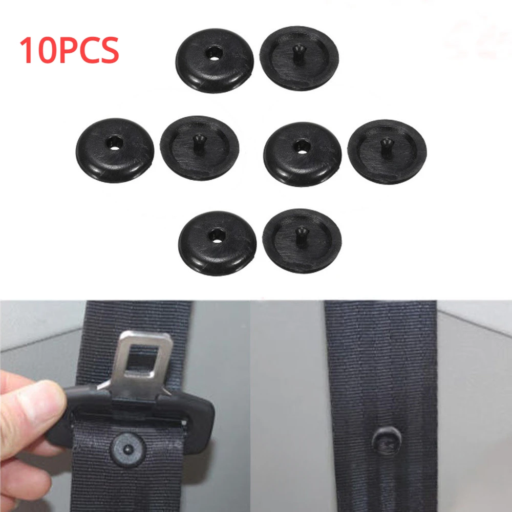 

10PCS Seat Belt Button Buckle Stop Universal Stopper Kit Spacing Limit Buckle Clip Retainer Seatbelt Stop Button Kit Car Parts