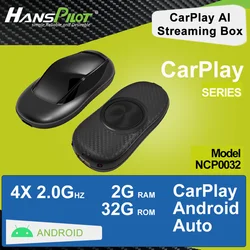 NCP0032 HansPilot CarPlay Ai Android Box Android 13 Wireless CarPlay Android Auto 4G LTE Streaming Box
