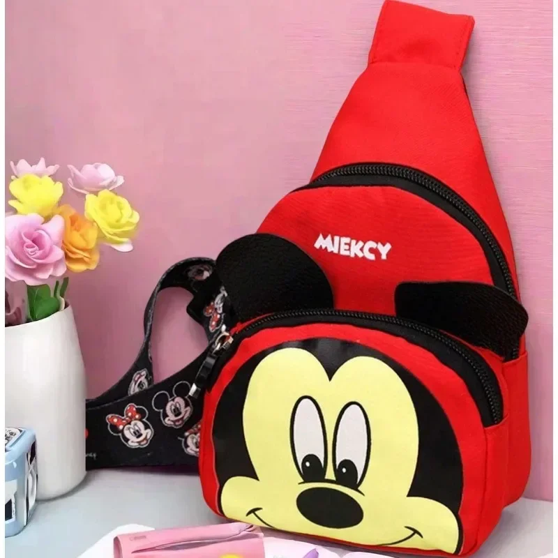 

Mickey Minnie Shoulder Fashion Bag, Girl's Colorful Block Backpack, Small And Lightweight For Outdoor Everyday Use