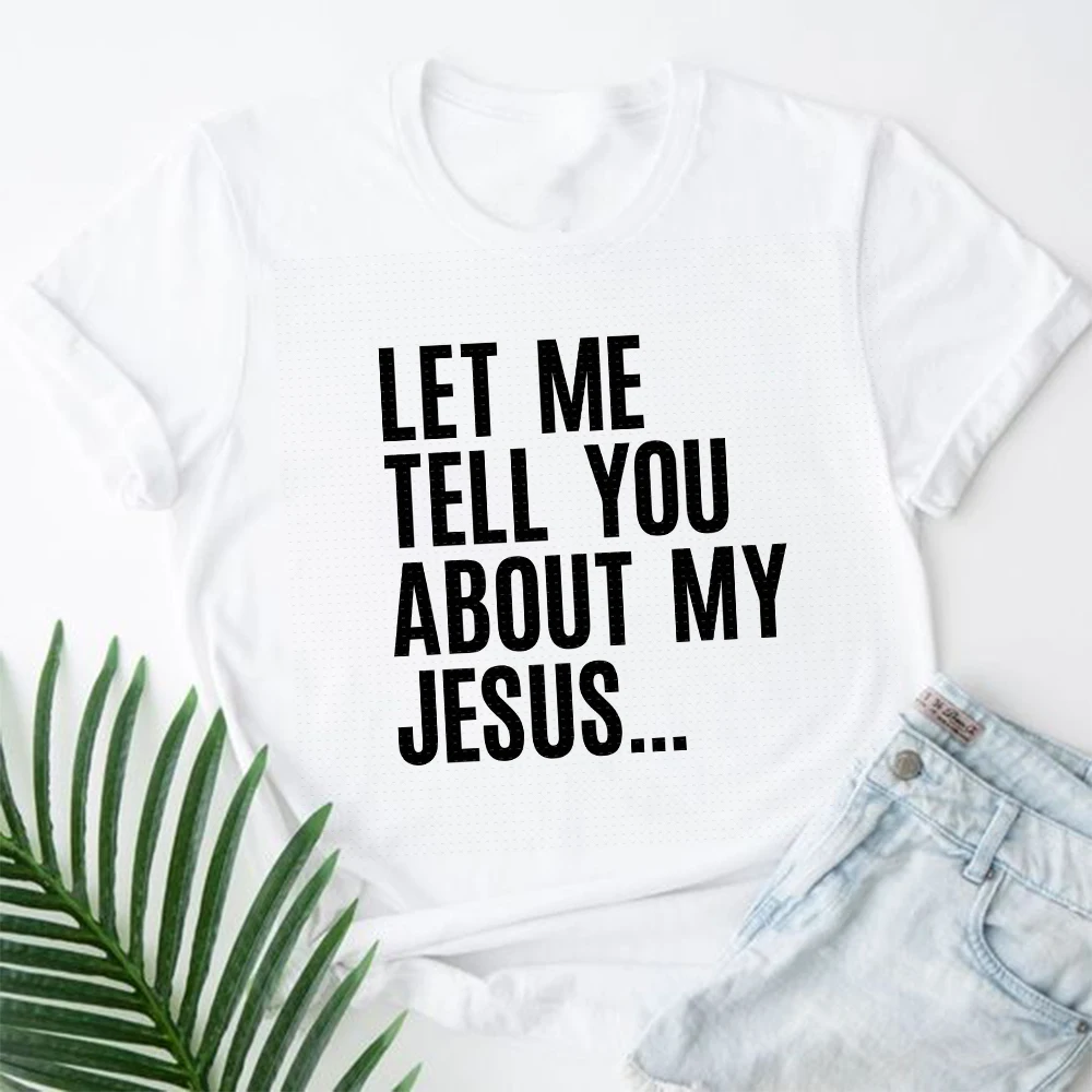 Jesus Changed My Life Women\'s Comfortable Casual T Shirts Short Sleeve Round Neck Summer Christian Faith T Shirts