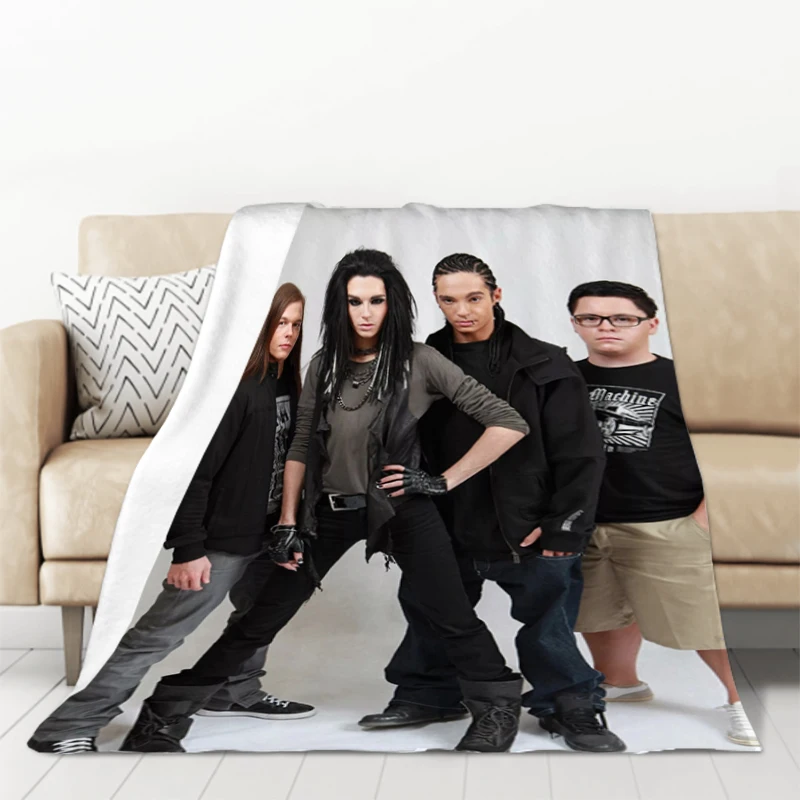 

Tokio Hotel Band Blanket Double Bed Comforter Furry Sofa Blankets and Bedspreads Stitch Winter Bedspread the Knee Warm Baby Home