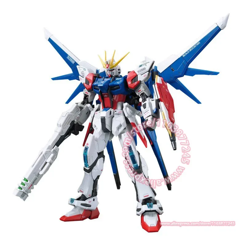 BANDAI RG 1/144 BUILD STRIKE GUNDAM VOLLSTÄNDIGES PAKET Desktop-Ornamente Trendige Figuren Zusammengebautes Modell Bewegliche Puppe Weihnachtsgeschenk