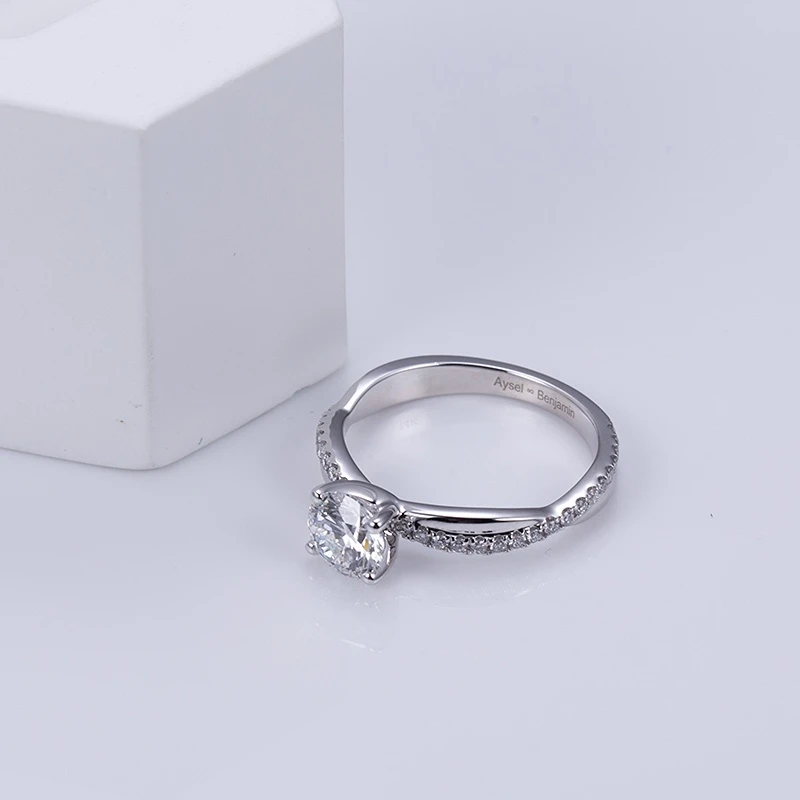 0.5CT 1CT E VVS2  Lab Grown Diamond Rings With IGI Certificate Platinum PT950 Diamonds Ring For Woman Girls In Stock MSR-1379