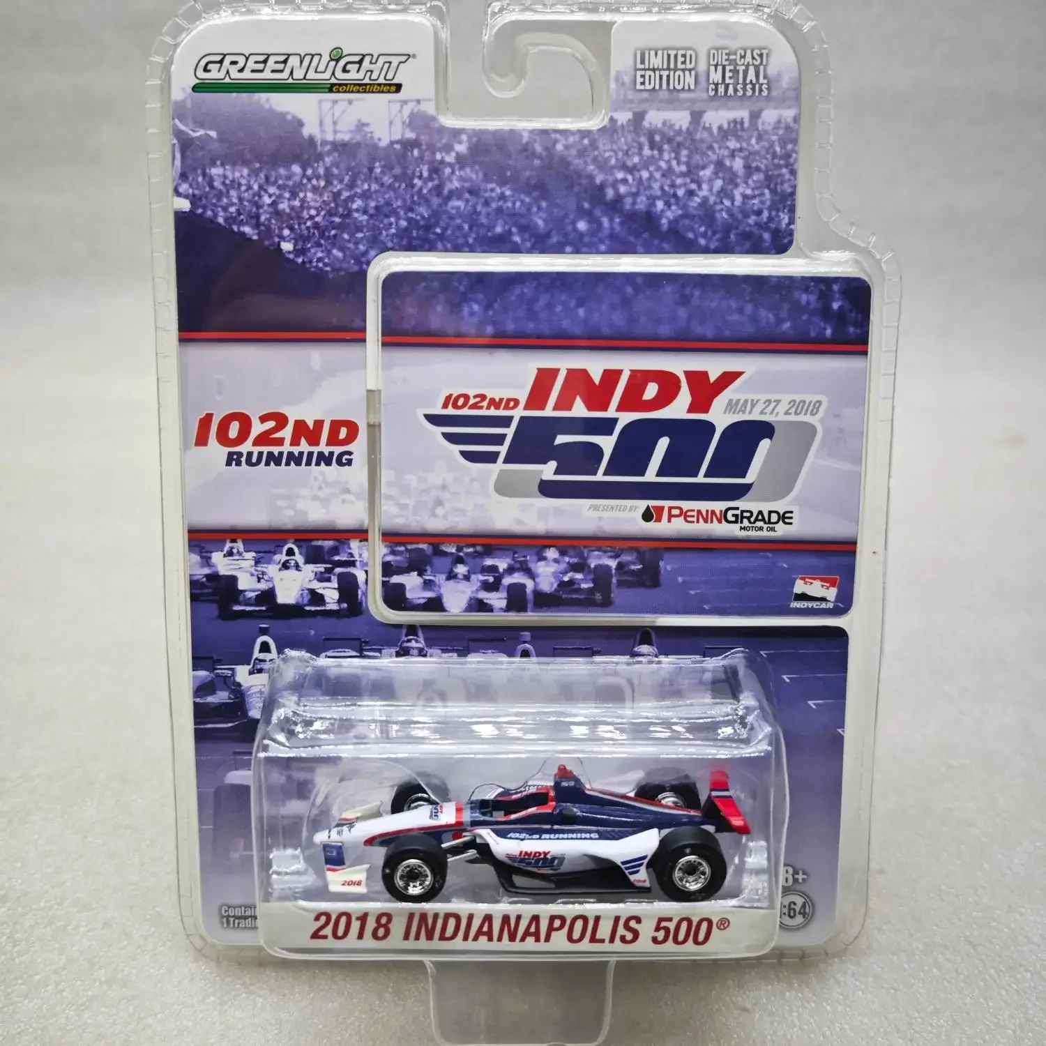 

GreenLight 1:64 2018 Indianapolis 500 High Simulation Alloy Car Model Mini Toy Collection Gift