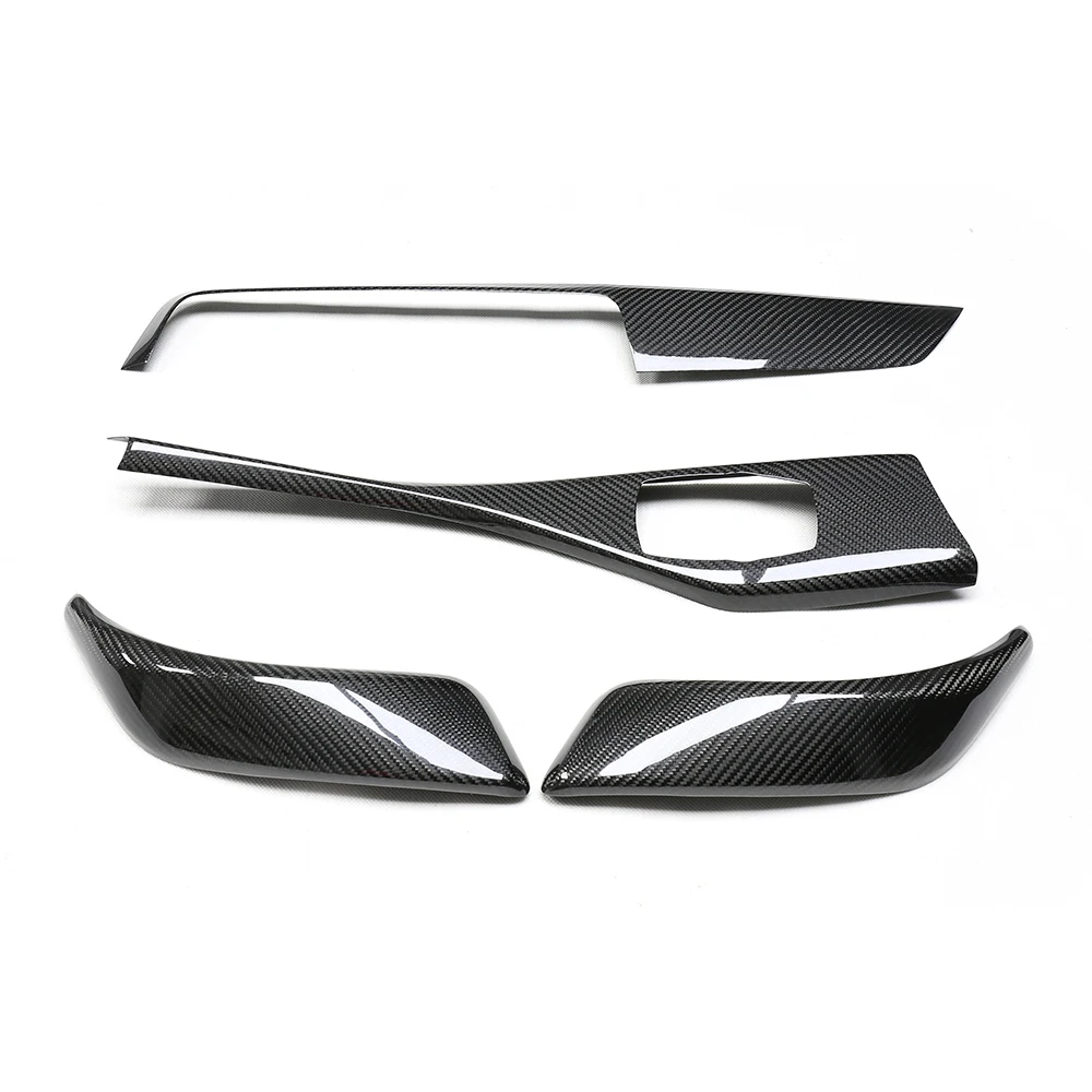 4 Pcs Interior Kits Glossy Black Carbon Fiber Car Interior Accessories For Bmw F20