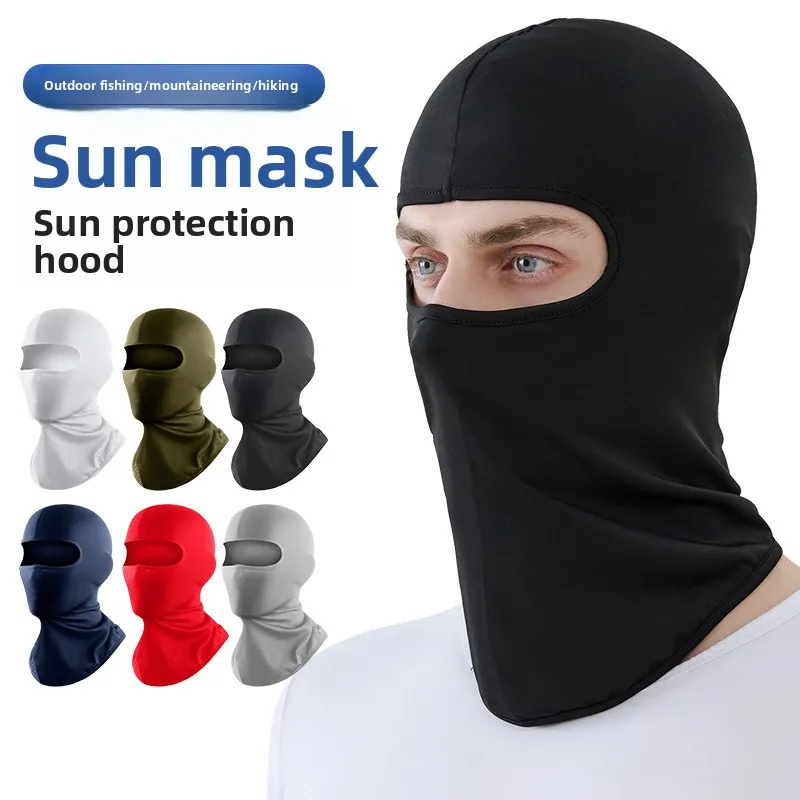 Outdoor Cycling Sunscreen Face Mask Milk Silk Windproof Breathable Lightweight Helmet Liner for Playground Kart Racing Men Women