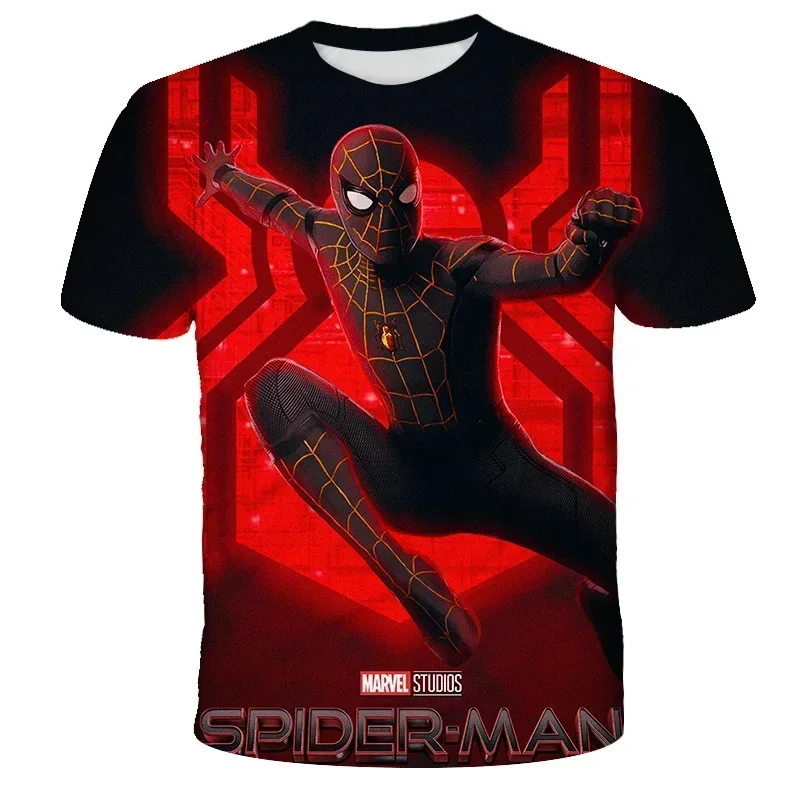 Fashion Hip Hop 3D Print Spiderman Avengers T Shirt Summer New Kids Adults Casual T-shirt Children Boys Cartoon Tshirt Clothing