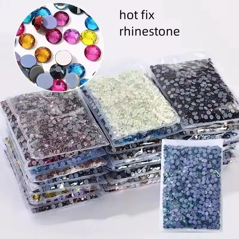 Ultra high quality bulk thermosetting rhinestone Ss6-ss30 flat bottomed sparkling crystal&strap suitable for Diy nail accessorie