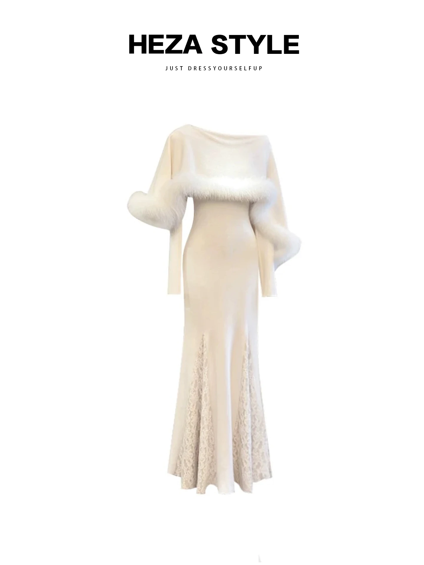 

Женское пальто Ele Plump HEZA с капюшоном, длинное, с кружевной отделкой, осенне-зимнее, модное, цельное