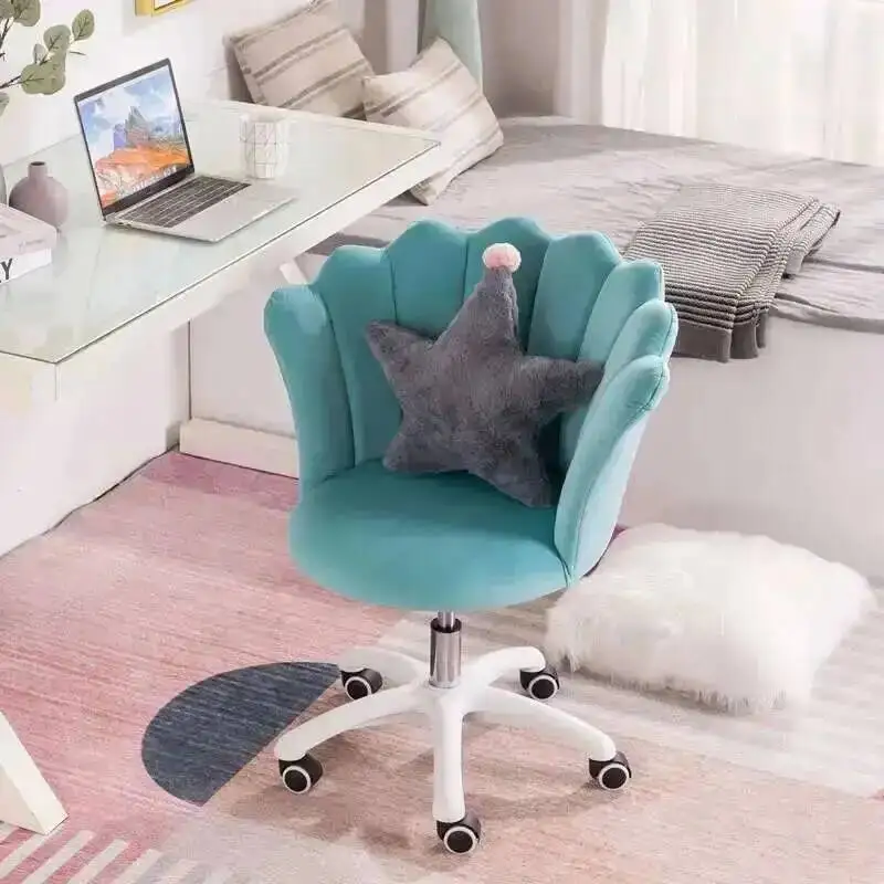 for Backrest Simple Modern Company Rotatable Soft Velvet Chair with Wheels Office Creative Chair Office Chairs for E-sports Room view 4