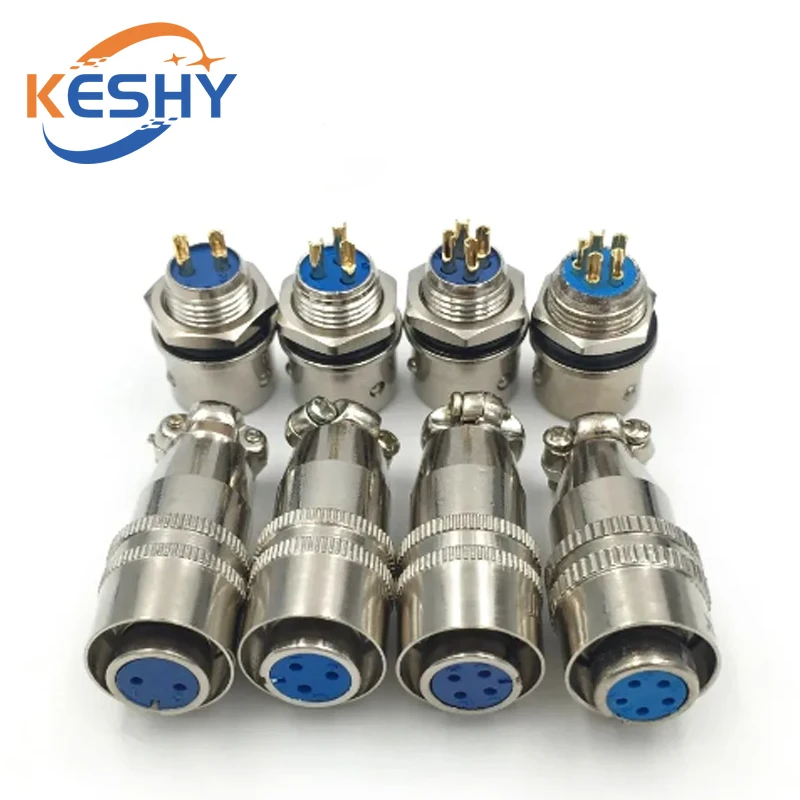 XS8 XS9 XS10 XS12 Aviation Connector Circular Quick Connector 2P 3P 4P 5P 6P Gold Plated Contact Male and Female Plug Socket
